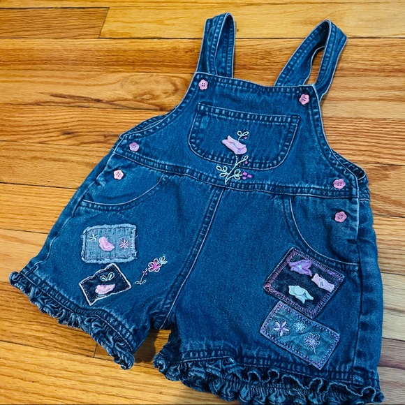 Blue Denim Patchwork Overalls - Picture 6 of 9